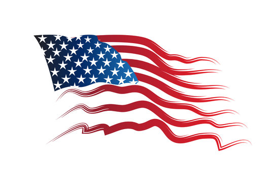 American USA flag vector image