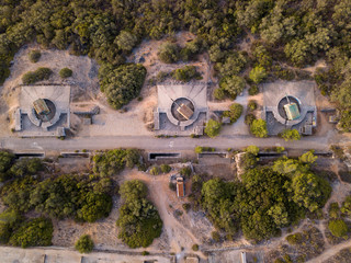 aerial view of artillery