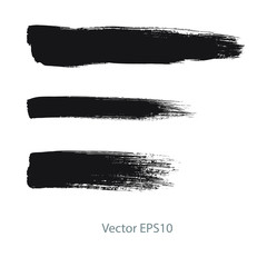 black brush stroke stripes. vector illustration