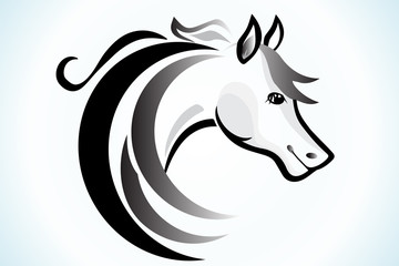 Logo horse icon vector image