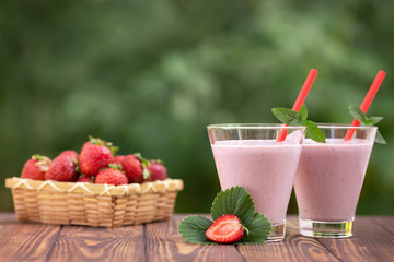 milkshake in glasses