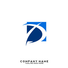 P initial letter, modern logo design template