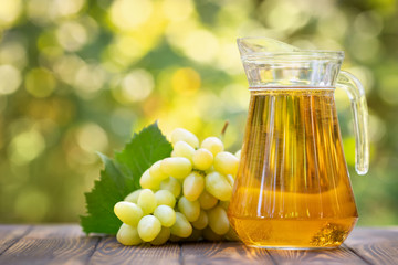 grape juice in glass jug