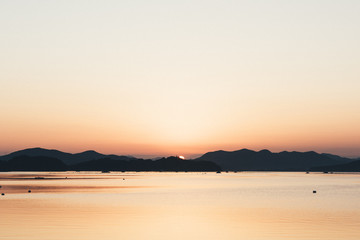 Fototapeta premium 어느 바다의 일몰 ( The sunset of a sea ) - 5
