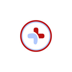Plus Medical Circle Creative Modern Icon Logo Design Template Element Vector Illustration
