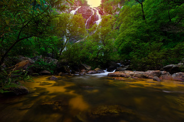 Khlong Lan Waterfall, A waterfall in klong Lan national park of Thailand. KamphaengPhet ,Thailand.