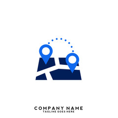 Map Pin Logo Design Element