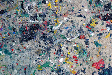Dry Watercolor Stains on the Concrete Floor