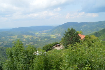 Looking into a valley