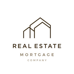 Real Estate and  Mortgage Illustration Logo Design Inspiration custom logo design vector