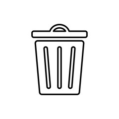 Trash can, resycle, clean symbol icon vector EPS 10 illustration 