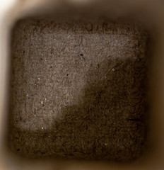 bread on a black background