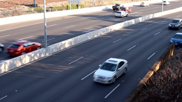 Traffic on the Inner City Bypass. Brisbane, Australia