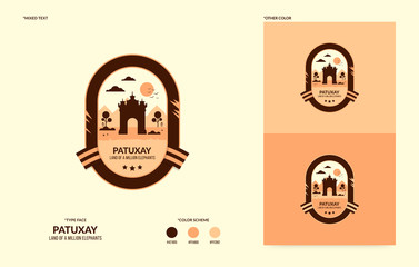 Patuxai monument logo, National symbol of Laos