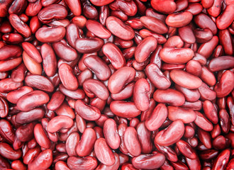 Boiled red beans texture for food background top view