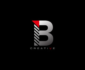Creative Modern Letter B logo, Techno B Letter Logo Icon. © bintank