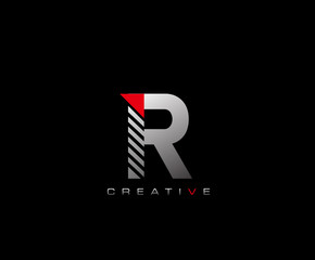 Creative Modern Letter R logo, Techno R Letter Logo Icon.