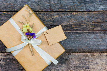 Directly Above Shot Of Gift Box On Table
