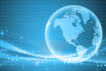 blue world business background