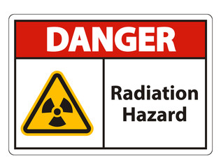 Obraz premium Radiation Hazard Symbol Sign Isolate On White Background,Vector Illustration