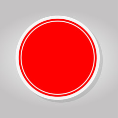 Red Stop Sign Isolate On White Background,Vector Illustration