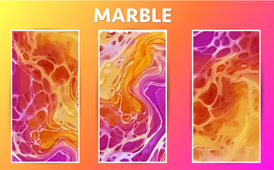 Red Yellow Pink Orange Colored Marble Template Abstract Marble Background for Designs, Posters, Brochure, Banners, Cards.