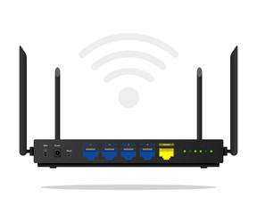 Wireless Router Modem Illustration Vector