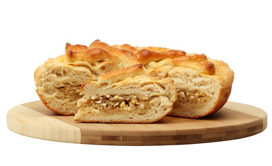 Cabbage Pie, isolated on white