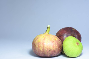 fresh figs on white background