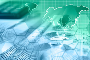 Map, graph and buildings