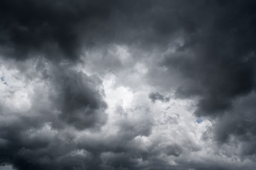 dark storm clouds with background,Dark clouds before a thunder-storm.