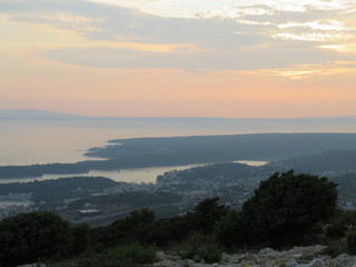 sunset over sea Rab croatia