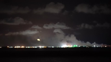 Burning trash at night Maldives landfill problem