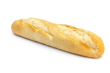 Two small baguettes on a white background.
