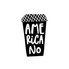 Coffee Americano shirt quote lettering