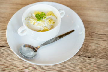 potato cream fresh on morning