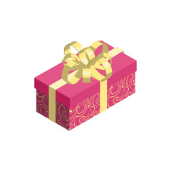 Gift box icon isolated on white background.