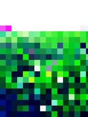 Prominent abstract mosaic background with squares with shades of green
