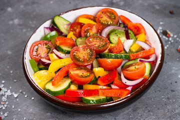 Summer fresh vegetable salad.