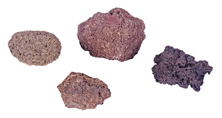 Close up of pumice isolated on white background