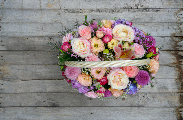 bouquet of pink roses