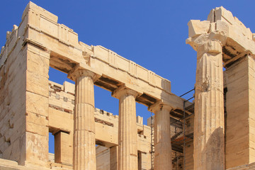 Close up from the Temple of The Athena Nike, Acropolis of Athens, Greece