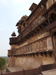 The Jehangir Mahal, Orchha Fort, Religia Hinduism, ancient architecture, Orchha, Madhya Pradesh, India.