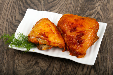 Roasted chicken thigh