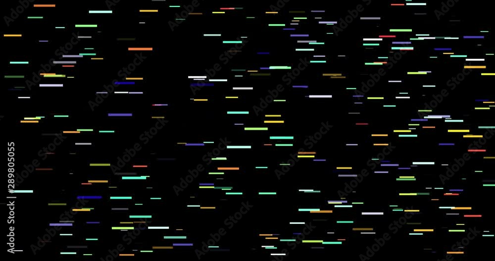 Aufkleber colorful pixel glitches abstract animation. pixel multicolor stripe moving on background. blocks of 