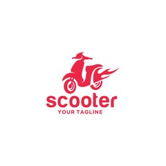 Scooter Logo Design Stock Vector