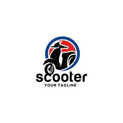 Scooter Logo Design Stock Vector