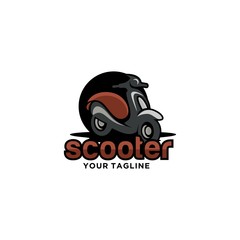 Scooter Logo Design Stock Vector