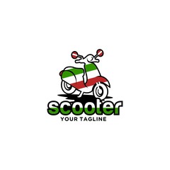 Scooter Logo Design Stock Vector