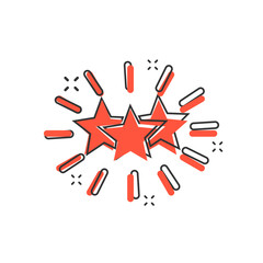 Excellence icon in comic style. Star ribbon vector cartoon illustration on white isolated background. Award medal business concept splash effect.